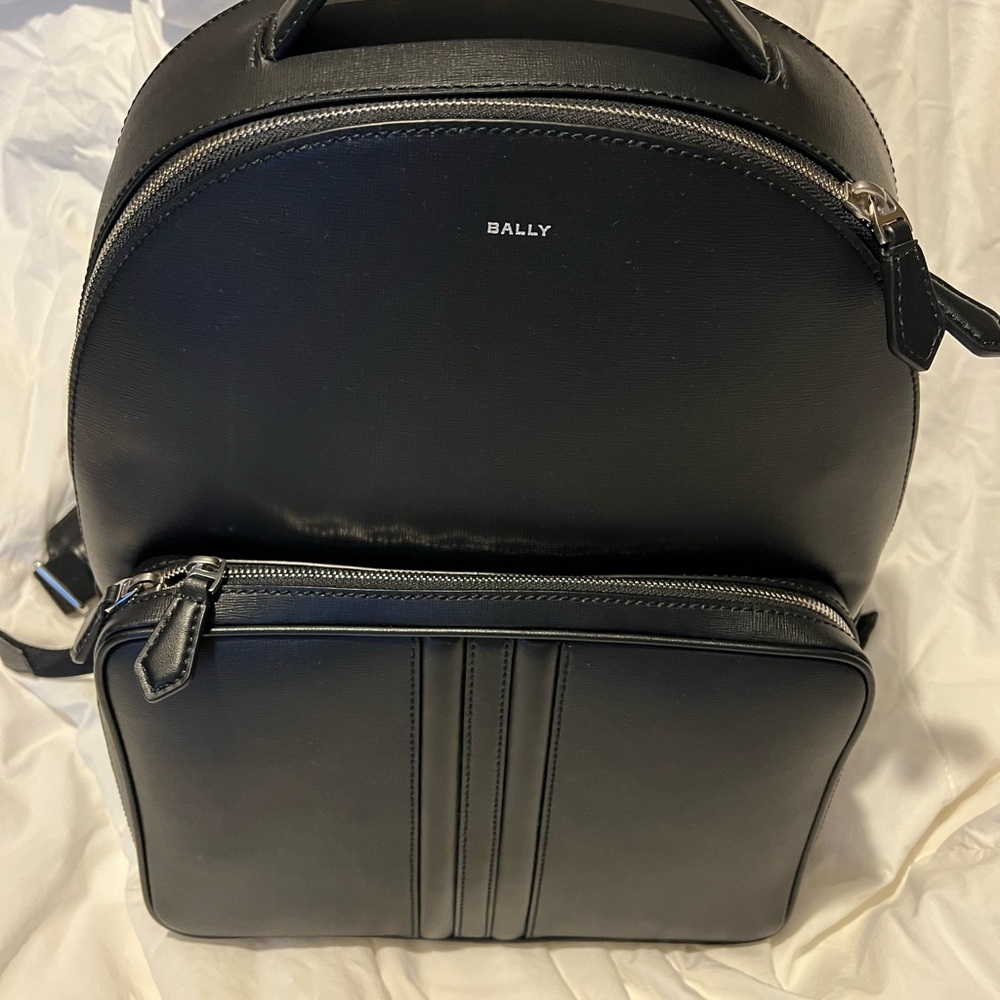 Bally Black Backpack with Structured Minimalist Design
